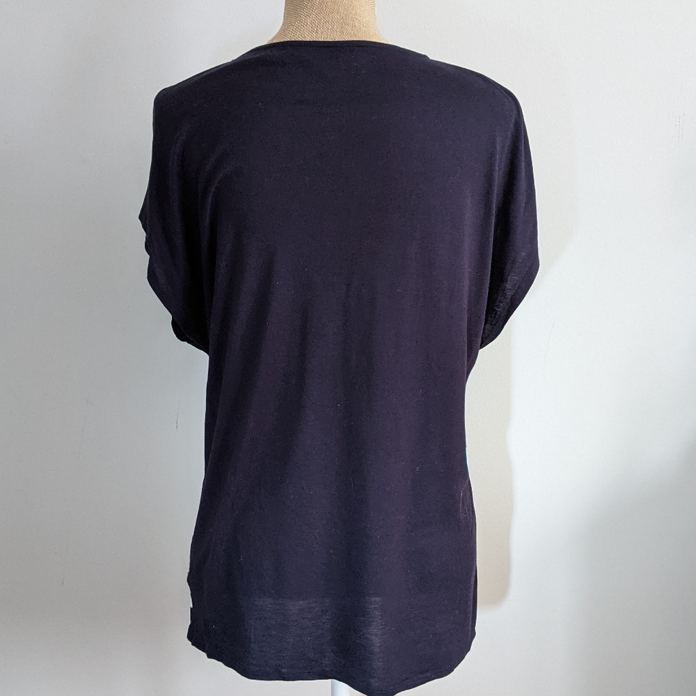 Ted Baker London Black Floral Short Sleeve Tee - Picture 3 of 8